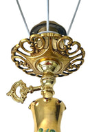 Splendida Lampada da Tavolo Vintage in Vetro di Murano Rosso Rubino e Oro Zecchino