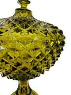 Alzata Bomboniera Vintage in Vetro Verde Oliva – Porta Caramelle / Biscottiera Mid-Century