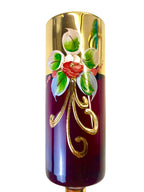 Servizio Liquore Vintage Vetro di Murano "Tre Fuochi" - Decanter e 6 Bicchieri Arlecchino