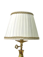 Splendida Lampada da Tavolo Vintage in Vetro di Murano Rosso Rubino e Oro Zecchino