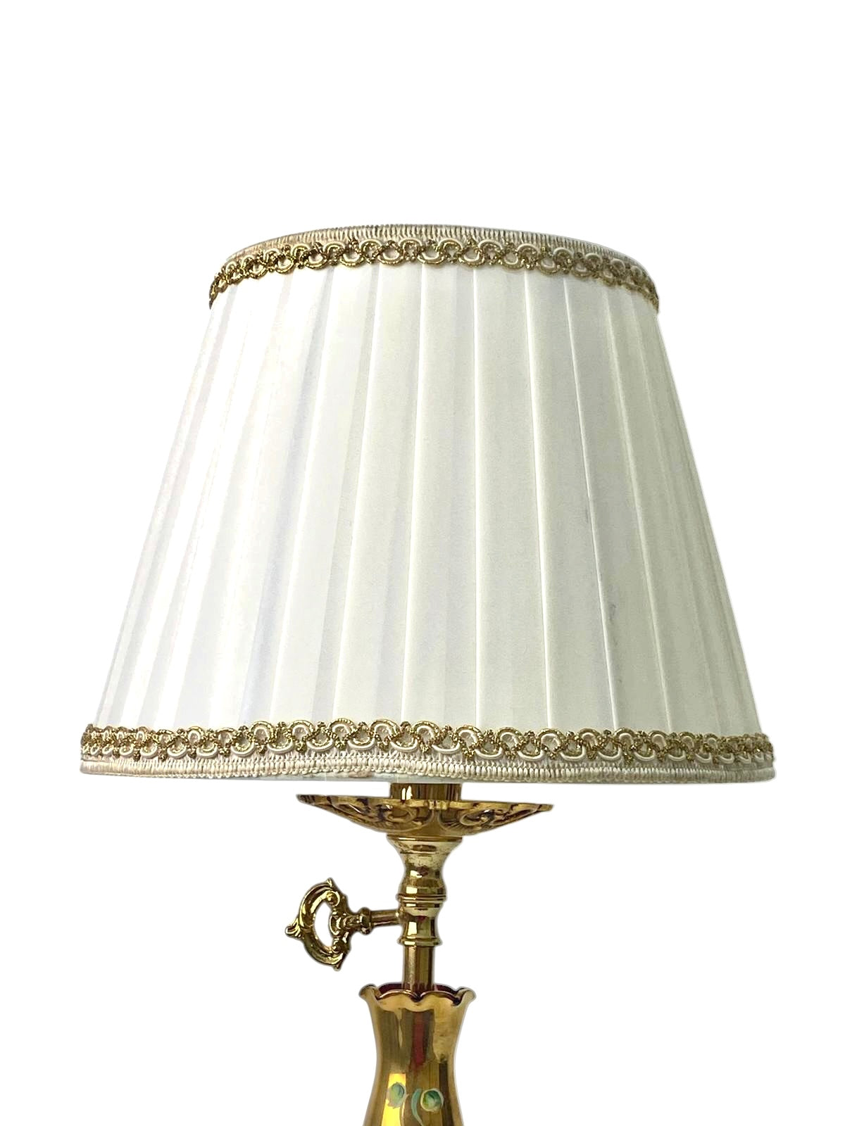 Splendida Lampada da Tavolo Vintage in Vetro di Murano Rosso Rubino e Oro Zecchino