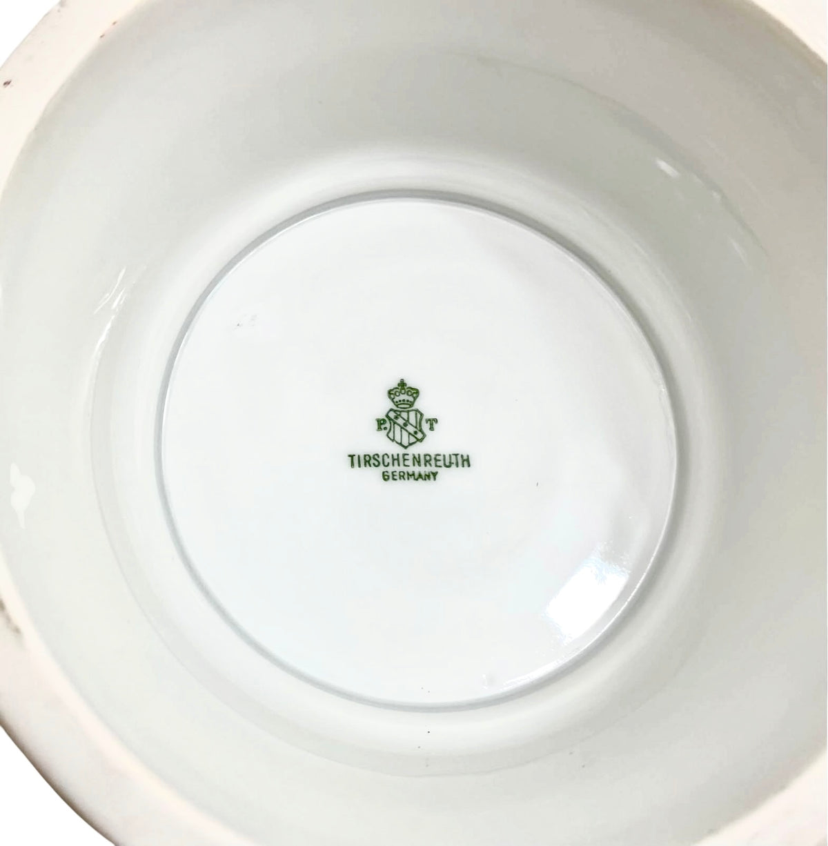 Alzata in Porcellana Tirschenreuth Germania – Decoro Floreale e Oro Zecchino