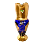 Servizio Vintage Murano Vetro Blu Cobalto, Oro Zecchino e Smalto - Caraffa + 6 Calici