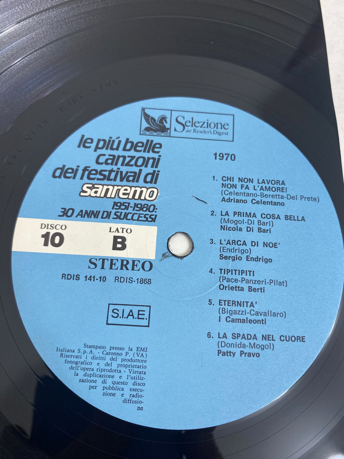 Cofanetto 10 LP Vinile "Le Più Belle Canzoni del Festival di Sanremo 1951-1980" - Selezione Reader's Digest