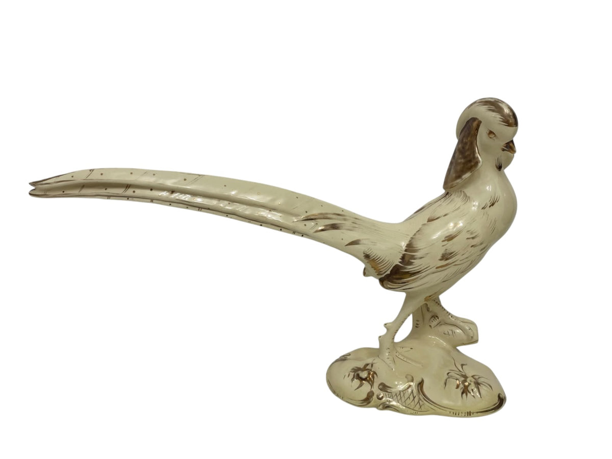 Scultura Fagiano in Ceramica Art Déco – Manifattura Sainte Radegonde (Francia)