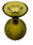 Alzata Bomboniera Vintage in Vetro Verde Oliva – Porta Caramelle / Biscottiera Mid-Century